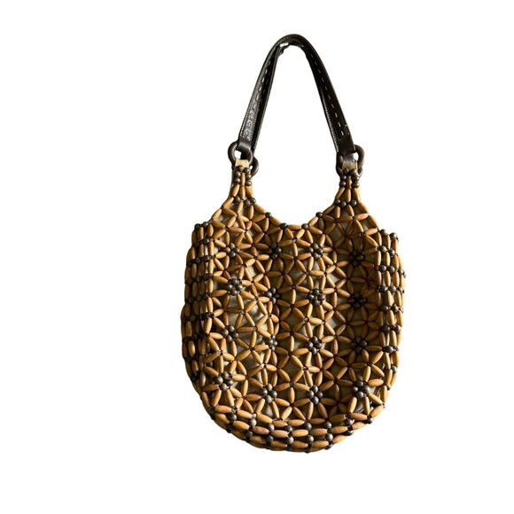 Nine West | Bags | Vtg Nine West Handcrafted Wood Bead  display picture 2